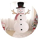 Priority Culture Weihnachtsdeko Schneemann Led Aussen, Schneemann Deko Außen XXL, Winterdeko Für Außen, Schneemannfiguren Deko, Snowman Lighted Outdoor Christmas Decorations (Size : 180cm)