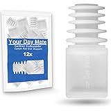 Gardinen Endfeststeller, 12 Pack, in weiß, aus Kunststoff, kompatibel mit Vorhangschienen GE und P2Ü, für bis zu 6 Vorhänge, Feststeller Gardinenschiene, Endstopfen, Gardinenstopper E