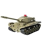 2.4G Crawler RC Tank Panzer Tank Radio Remote Control Military Battle Tank Control Military Toys Birthday Kids Hobby Toys Vehicles Best Gift (Green)