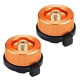 MIZOMOR 2 Pcs Camping Gasherd Adapter Gasumwandlungskopfadapter Gasumwandlungs- Kopfadapter Gaskartusche Kolben Adapter für Campingkocher Brenner Outdoor Butanganister zum Schrauben G