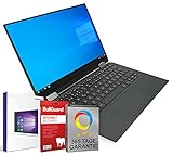 HomeOffice 13,3 Zoll Full HD Laptop / Notebook Intel Core i5-7Y54@ bis zu 3,2 GHz 4 GB 128 GB SSD mit Windows 10 Pro & GRATIS BullGuard Touchscreen inkl. 365 Tage G