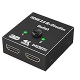 Bidirektionaler HDMI-Switch, 2 x Eingänge zu 1 x Ausgang oder HDMI Switch, 1 x Eingang auf 2 x Ausgang, unterstützt 3D und Full HD 1080