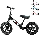 Laufrad für Jungen und Mädchen, 30,5 cm (12 Zoll), Karbonstahlrahmen, kein Pedal, Laufrad, Trainingsfahrrad für Kinder und Kleink