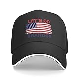 Let's Go Brandon Baseballkappe Unisex Casquette Verstellbar Sandwich Elefant Hut für Herren Damen Schwarz, Let's Go Brandon Black 5, Einheitsgröß