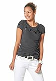 KangaROOS Damen Rundhals T-Shirt LIVE Anthrazit 40