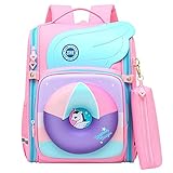 ZLLOO Schulrucksack Leichter Kleinkindrucksack Donut Schultasche mit Brustgurt Mädchen Jungen Tagesrucksack (Rosa)