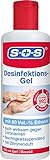 SOS Desinfektions-Gel mit 80 Vol.-% Ethanol, 5 x 100 ml, Handdesinfektion gegen 99,99% der Bakterien, Pilze und Viren in 30 Sekunden, Desinfektionsmittel für unterweg
