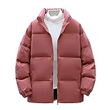 Generic Herren Regular Fit Steppjacke mit Reißverschluss Herren Thermo Parka, Daunenjacke Langarm Quilted Puffer Winterjacke Herbst Winter Baumwolle Warme Verdickt Sportliche Pufferjack