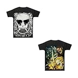 Casual Anime Cosplay 3D gedruckte T-Shirts Tops Rundhals Kurzarm für Attack on Titan Comic Lovers XXXL a+b