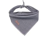 lionet paws Hunde Bandana Kopftücher Hundehalstuch Dreieckstuch, Grau, L