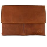 ROYALZ Schutztasche für Lenovo Yoga 710 Ledertasche (11,6 Convertible) Lederhülle Tasche Hülle Sleeve Retro Vintage Look Cognac b