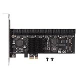 PCIE zu SATA III 16 Port Controller Karte PCIe X1 X4 X8 SATA 6 Gbit/s Erweiterungskarte Multi-Port Festplatten-Riser-Karte für PC SATA 3.0 Adap