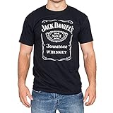 Jack Daniel's Whiskey Old No. 7 Tenessee Label Adult Black T-Shirt (XX-Large)