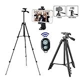 Handy Stativ Smartphone Kamera Stative Einbein Ständer Lightweight Tripod für iPhone/Samsung/Huawei Halter Halterung Leichtes Kamera-Dreibeinstativ mit Tasche（42 inch）