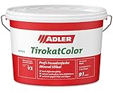 ADLER AVIVA Tirokat-Color - 1 Liter - Weiß - Wetterbeständige, mineralische Fassadenfarbe auf Wasserbasis. Hochwertige Silikatfarbe für auß