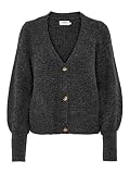 ONLY Damen ONLCLARE L/S CARDIGAN KNT NOOS Strickjacke, Dark Grey Melange, M