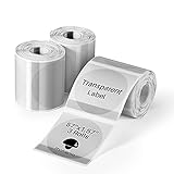 Phomemo M120 Etikettenpapier, rund, selbstklebend, Therml-Papier, Schwarz auf Transparent, 40 mm x 40 mm, 180 Etiketten/R