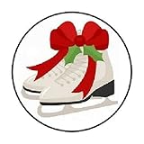 2cmØ 32-Stück! Hochwertige Kühlschrank-Auto-Aufkleber-Sticker Decal UV&Waschanlagenfest-Siegel Briefumschlag Post SCHLITTSCHUHE O698 Party Festtag Feiertag Hochzeit Geburtstag