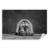 Postereck - 1155 - Yoga Frau, Sport Joga Training Entspannung Dehnen - Wandposter Fotoposter Bilder Wandbild Wandbilder - Leinwand - 60,0 cm x 40,0