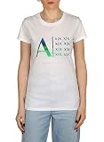 Armani Exchange AX Damen Shine Graphic T-Shirt, Optic White, X-Groß