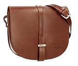 Gusti Handtasche Leder - Carmen Umhängetasche Schultertasche Alltagstasche Tasche Crossbody Ledertasche Damen Braun L