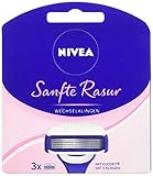 NIVEA Sanfte Rasur Wechselklingen im 1er Pack (1 x 3 Stück), 3 Rasierklingen für NIVEA Rasierer mit Wechselklingen, Rasieraufsätze mit je 5 Einzelklingen und Gleitp