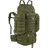 Wisport Trekkingrucksack groß robust + inkl. E-Book | taktischer Rucksack | Survival Outdoor Backpack | Expeditionsrucksack olivgrün | Transport | Cordura | Raccoon 85 Liter, Olive G