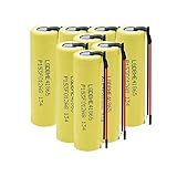 Shentop 3.7V 2500mAh 18650 Lithium Ionen Akku, Wiederaufladbar 35A für Taschenlampen Powerbank Mikrofon 8p
