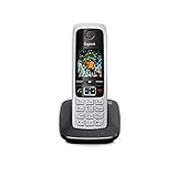 Gigaset C430 Schnurloses Telefon ohne Anrufbeantworter (DECT Telefon mit Freisprechfunktion, klassisches Mobilteil mit TFT-Farbdisplay) schwarz-silb