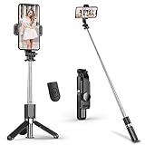 Deerfun Selfie Stick, Bluetooth Selfie Stick Stativ Ausdehnbarer & Stabiler Stativständer mit Kabelloser Fernbedienung um 360° Drehbar für iPhone Android Samsung 4.0-6.7 Zoll Smartp