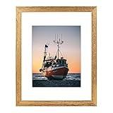 Golden State Art, Bilderrahmen aus Holz, 28,9 x 35,6 cm, für Fotos mit Passepartout oder 28,9 x 35,6 cm, ohne Matte, Wand-Bilderrahmen, Distressed G