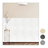 Relaxdays Wandpaneele selbstklebend, 5er Set, dekorative Steinoptik, 3D Paneele, weicher PE-Schaumstoff, 78x70cm, weiß, Pack