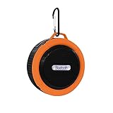 YQRDSHJS Mini Bluetooth Dusche Lautsprecher, Tragbarer Outdoor Wasserdichter Lautsprecher, Lauter HD Sound, Badezimmer Lautsprecher mit Saugnapf und robustem Haken für Pool-Strand Home-Party-R