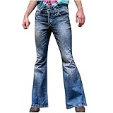 LUNULE Herren Jeanshose Lange Stretch Schlaghosen in Jeanshosen-Optik Basic Slim Fit Jeans mit Taschen Für Männer Vintage Freizeithose Herren Freizeit Denim Hose J