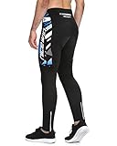 NICEWIN Radlerhose Fahrradhose Herren Lang mit Sitzpolster 4D Gepolsterte Radhose Atmungsaktiv Schnell Trocknend stoßfeste Elastisch Hosen,XL,B