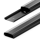 deleyCON Universal Kabelkanal Leitungskanal einfaches Verlegen von Kabeln und Leitungen hochwertiges PVC Länge 50cm - Breite 6cm - Höhe 2cm - Schw