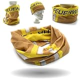 Feuerwehr Multifunktionstuch Maske Sandfarben Einsatzkleidung Schlauchtuch Bandana Loop Schal Halstuch Einsatz Feuerwehrmundschutz Firefighter Einsatz Mütze Stirnband Schutzausrüstung M