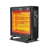 YIXIN2013SHOP Strahler Metallkörper intelligente elektronische Heizung Zweistufige Temperaturregulierung Quarz Rohr Heizung elektrischer Heizung Heizung elektrischer (Color : Black, Plug Type : UK)