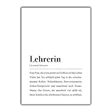 Lehrerin Definition: DIN A4 Plak