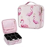 Aufbewahrungsbox PU Leder Kosmetiktasche Kosmetiktasche Reise Beauty Box Friseurwerkzeuge Organizer Aufbewahrungsbox Schminkkoffer mit herausnehmbarem Fach Schmuckaufbewahrungsbox