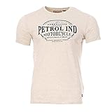 Petrol Industries Herren T Shirt Offwhite Melange Frontprint M-3010-SP-TSR100 (M)