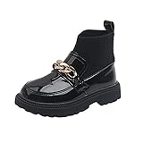 WEXCV Schöne Schuhe Lederschuhe Mädchenschuhe Performance Schuhe Tanzschuhe Ziemlich Schuhe mit Runder Zehenpartie Pearl Loli Niedlich Schuhe Einzelschuhe,3-12 J