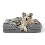 Bedsure orthopädisches Hundebett Ergonomisches Hundesofa - Hundecouch mit eierförmiger Kistenschaum für mittlere Hunde, waschbar rutschfest Hundebetten, Größe in 89x63