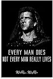 TANXM Bild Auf Leinwand 50x70cm Kein Rahmen Braveheart William Wallace Klassische Filmkunst Poster EIN guter Bilddruck Moderne F