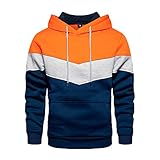 WAQD Herren Kapuzenpullover Hipster Gym Langarm Pullover Hoodies Sweatshirt Herbst Winter Langarm Top Bluse Outwear Kapuzenpulli Feinstrick Sweatjacke Training Fitness Einfarbig Freizeitp