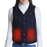 Cxcdxd Veste de contrôle en Fibre de Carbone thermostatique Pour Gilet Chaud chauffant USB Smart Convient aux vêtements de Cyclisme en Hiver, à l'alpinisme et au ski (sans Batterie)