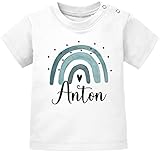 SpecialMe Baby T-Shirt mit Namen personalisiert, Motiv, Junge Mädchen Kurzarm Bio-Baumwolle Jungs weiß 80/86 (10-15 Monate)