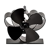 Mini-Ofenventilator Kaminventilatoren Schwarze Klinge wärmebetriebener Ofenventilator komin Holzofen Umweltfreundlicher leiser Ventilator Effiziente Wärmeverteilung zu H