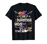 Durstige Hexe auf Hexen-Besen mit Katze für Damen T-S