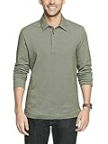 Van Heusen Herren Essential Langarm-Poloshirt, Comfort Touch Polohemd, Kolophonium Heather Solid, M